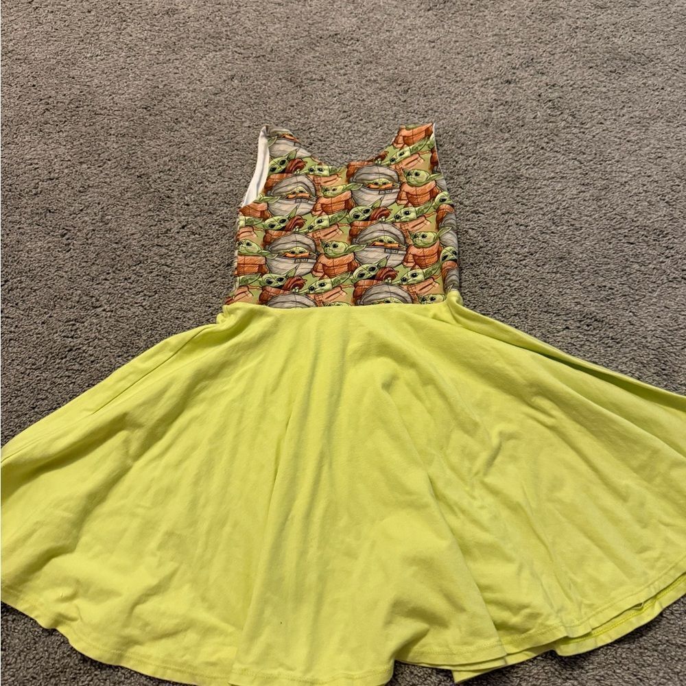 Malia + Kai Star Wars Grogu Baby Yoda Twirl Dress Sz 6
